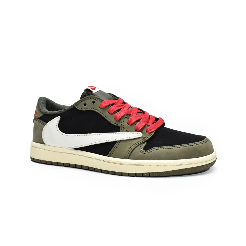 Pkgod Air Jordan 1 Low Dark Green x Travis Scott