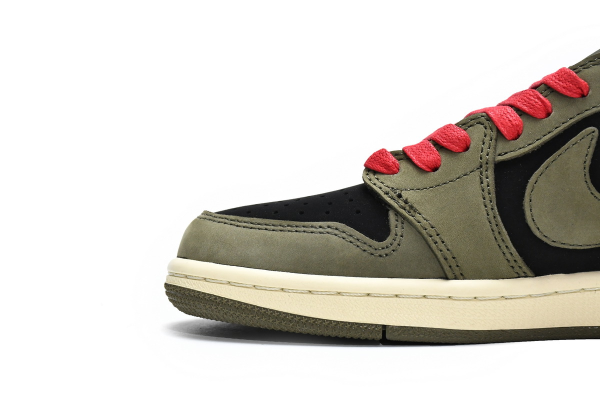 Pkgod Air Jordan 1 Low Dark Green x Travis Scott