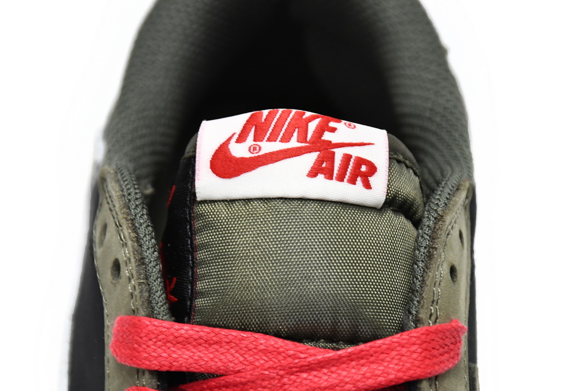 Pkgod Air Jordan 1 Low Dark Green x Travis Scott