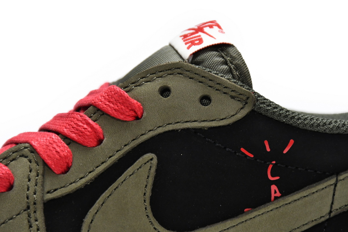 Pkgod Air Jordan 1 Low Dark Green x Travis Scott