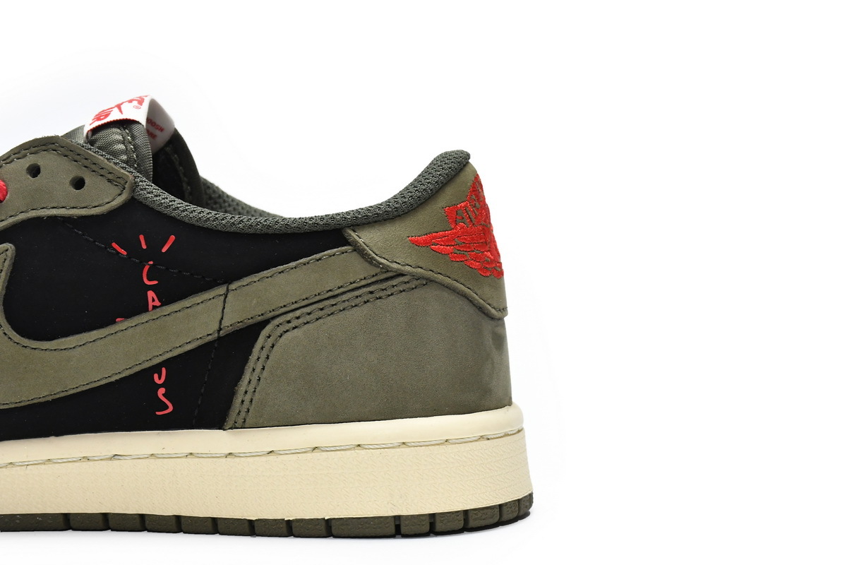 Pkgod Air Jordan 1 Low Dark Green x Travis Scott