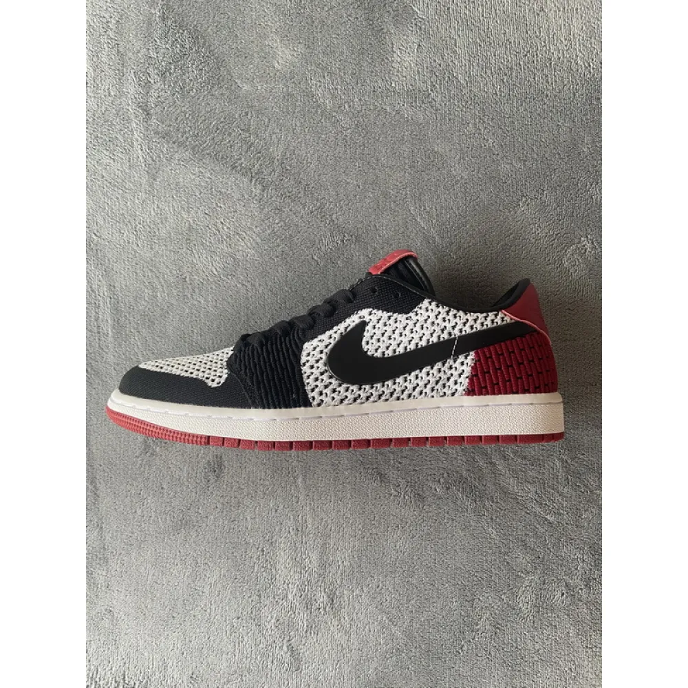 Pkgod Air Jordan 1 Low Flyknit Black Toe