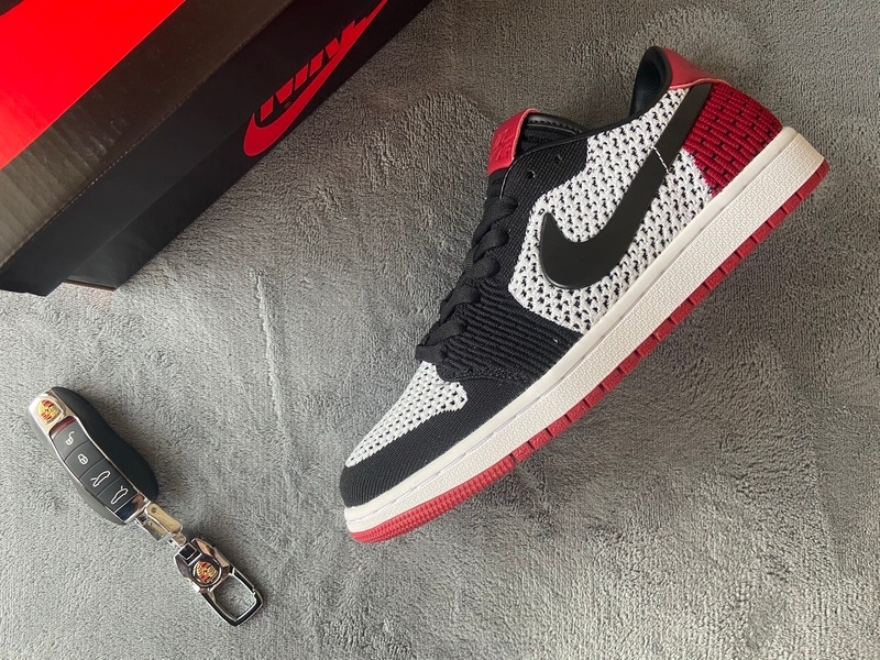 Pkgod Air Jordan 1 Low Flyknit Black Toe