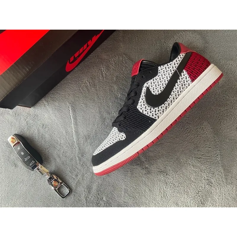 Pkgod Air Jordan 1 Low Flyknit Black Toe