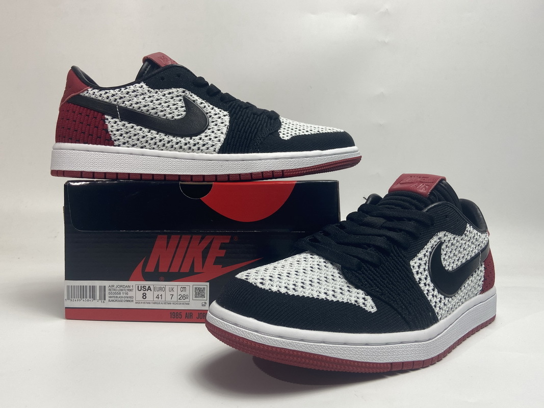 Pkgod Air Jordan 1 Low Flyknit Black Toe