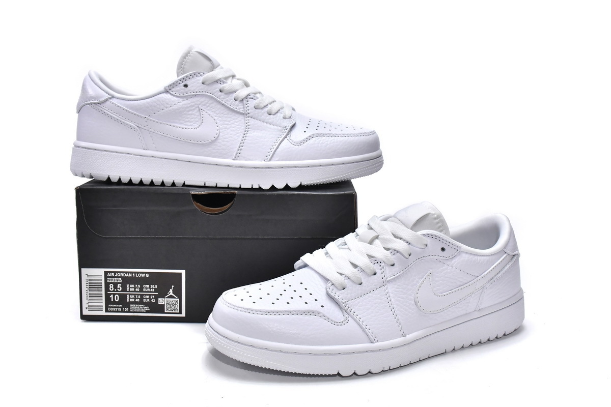     Air Jordan 1 Low Golf Triple White