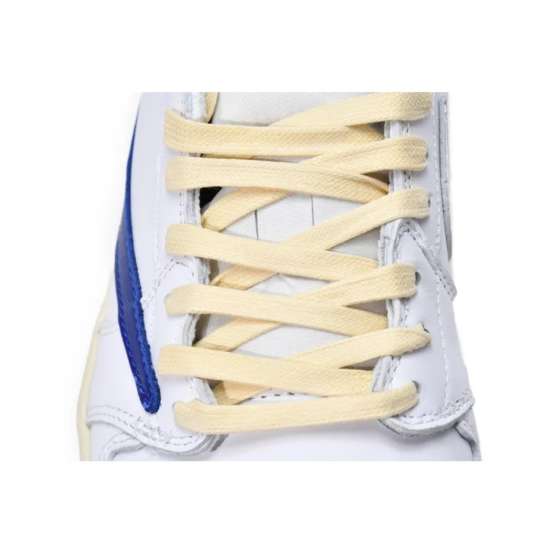 Pkgod Air Jordan 1 Low White Blue x Travis Scott