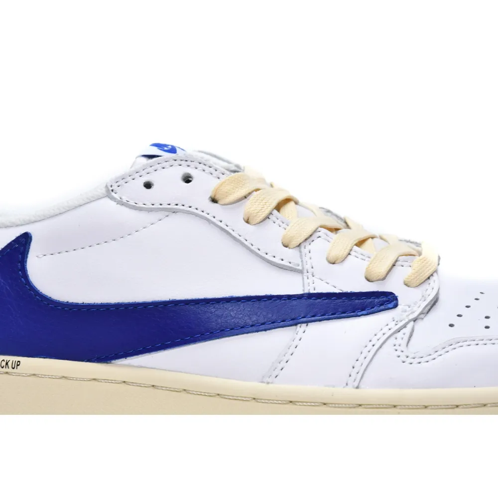 Pkgod Air Jordan 1 Low White Blue x Travis Scott
