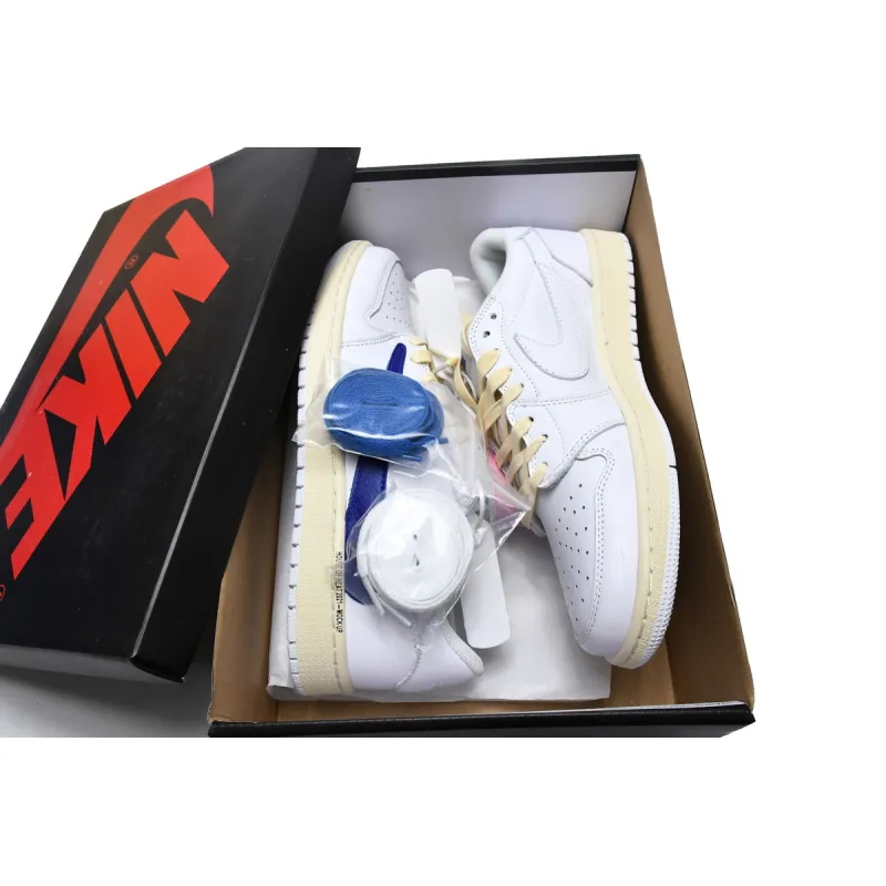 Pkgod Air Jordan 1 Low White Blue x Travis Scott