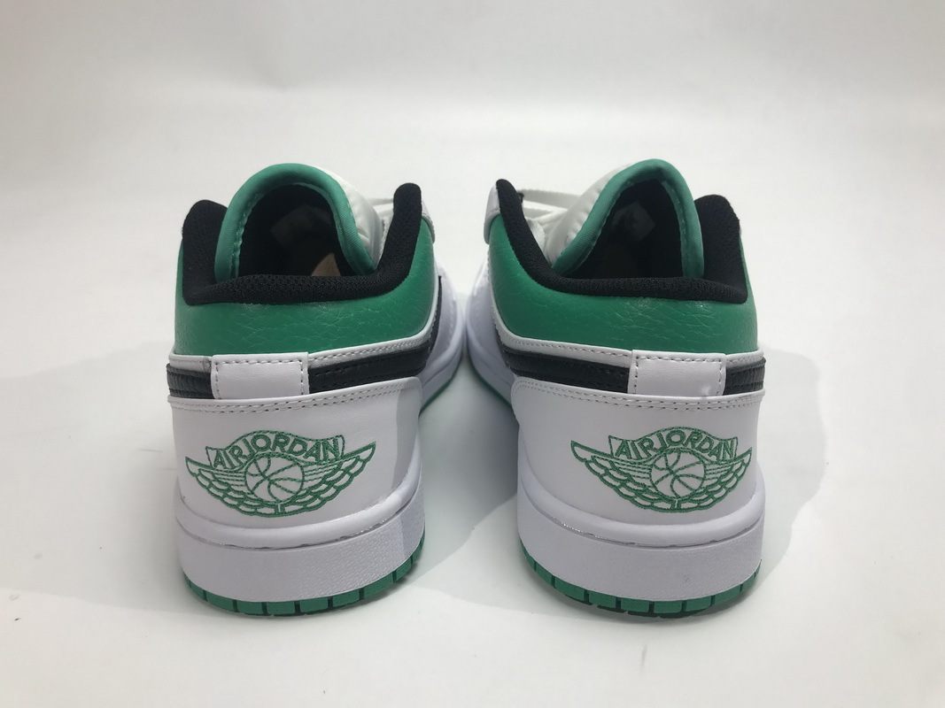 Pkgod Air Jordan 1 Low White Lucky Green Black​