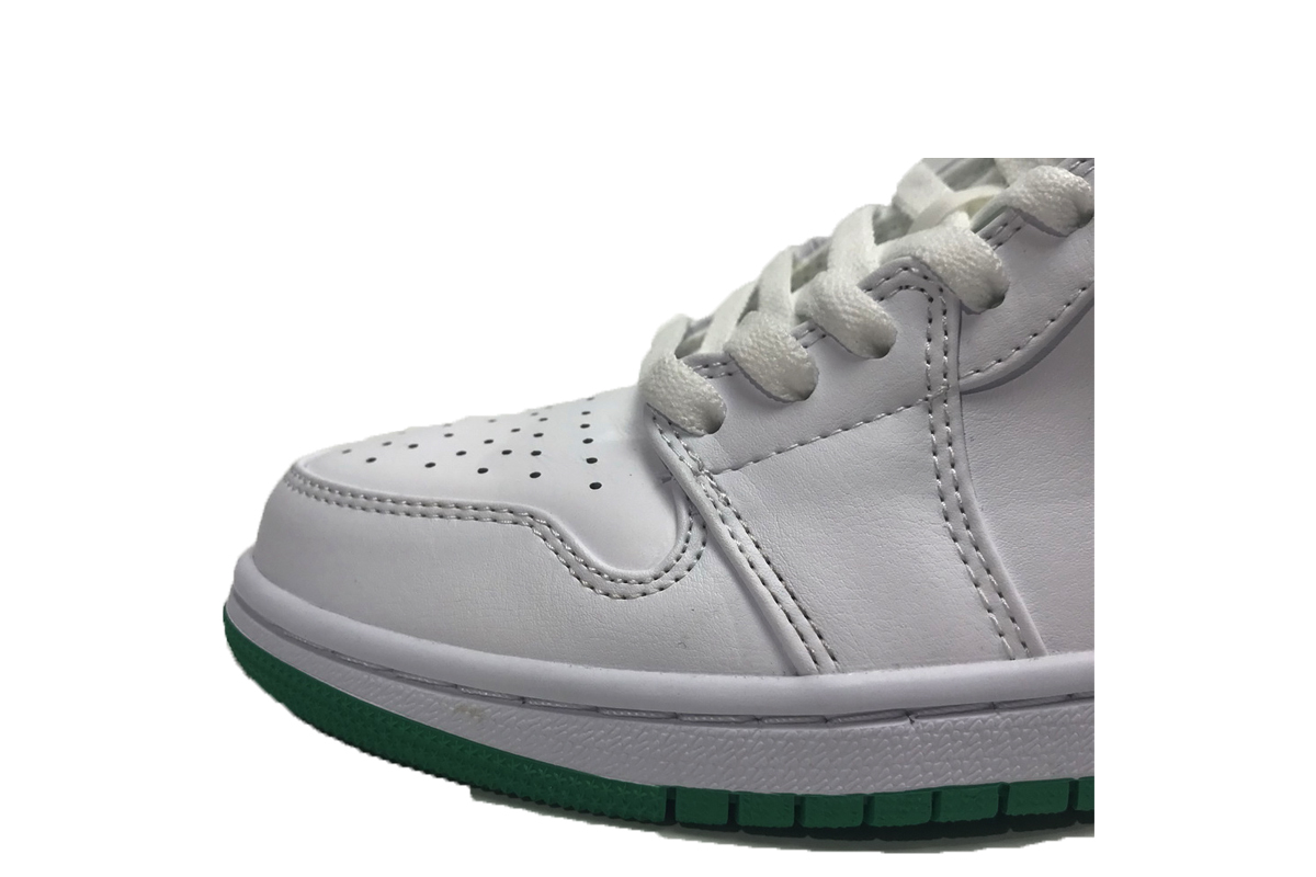 Pkgod Air Jordan 1 Low White Lucky Green Black​