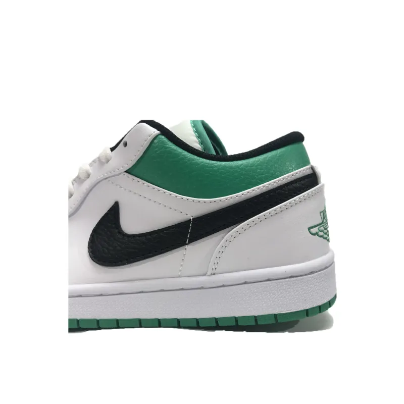 Pkgod Air Jordan 1 Low White Lucky Green Black​