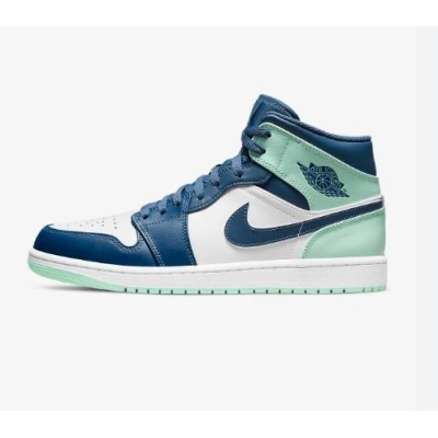 Pkgod Air Jordan 1 Mid Mystic Navy Mint Foam 01