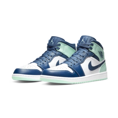 Pkgod Air Jordan 1 Mid Mystic Navy Mint Foam 02