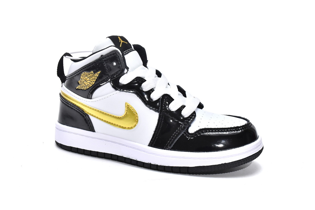 Pkgod Air Jordan 1 Mid PS Black Gold（Kids）