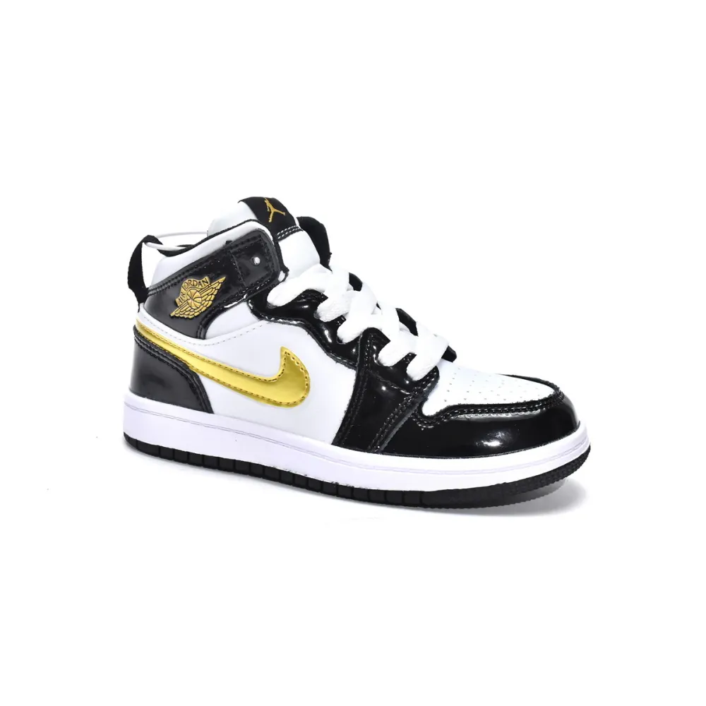 Pkgod Air Jordan 1 Mid PS Black Gold（Kids）