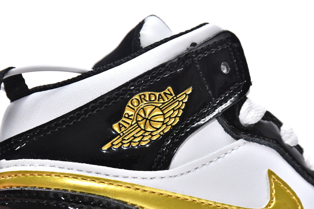 Pkgod Air Jordan 1 Mid PS Black Gold（Kids）