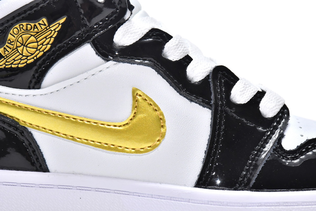 Pkgod Air Jordan 1 Mid PS Black Gold（Kids）