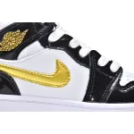 Pkgod Air Jordan 1 Mid PS Black Gold（Kids）