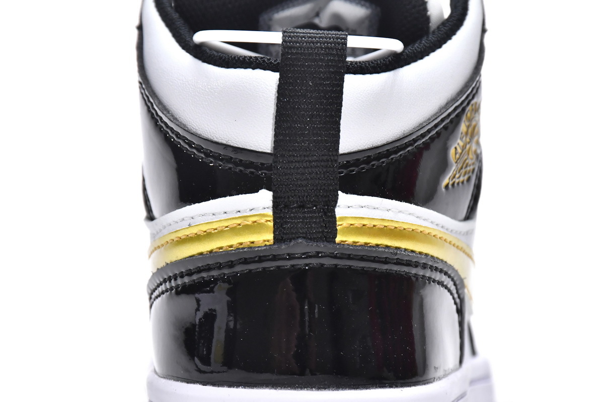 Pkgod Air Jordan 1 Mid PS Black Gold（Kids）
