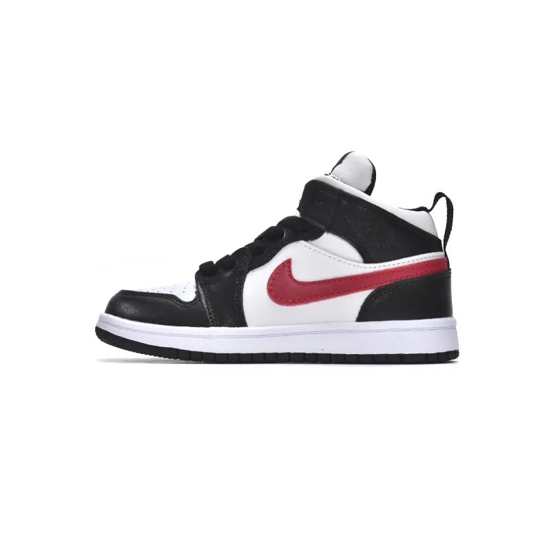 Pkgod Air Jordan 1 Mid PS Black Gym Red(Kids)