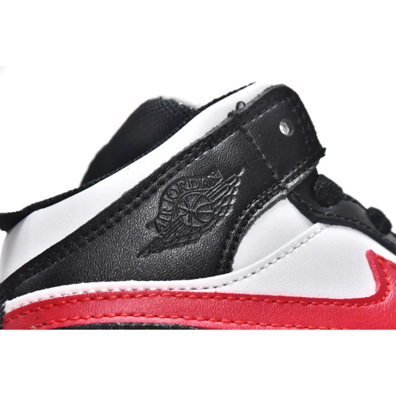 Pkgod Air Jordan 1 Mid PS Black Gym Red(Kids)