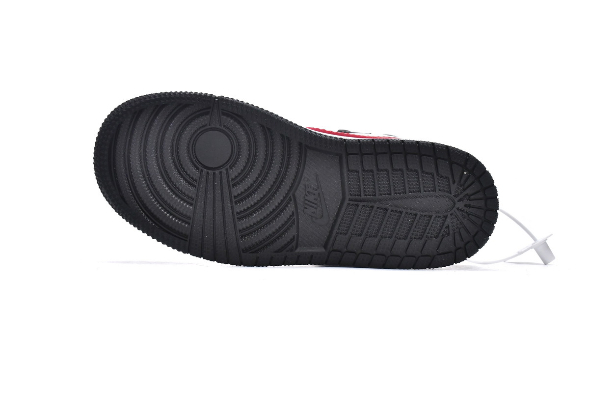 Pkgod Air Jordan 1 Mid PS Black Gym Red(Kids)