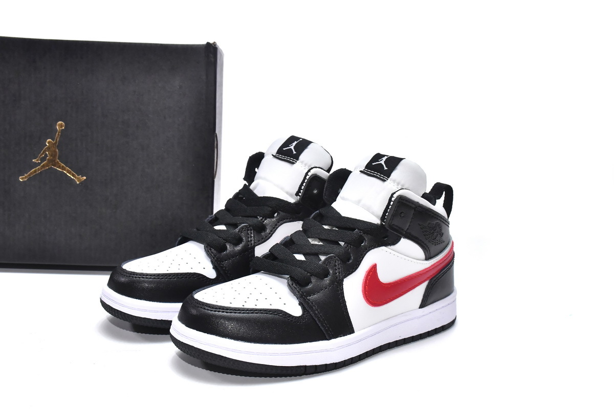 Pkgod Air Jordan 1 Mid PS Black Gym Red(Kids)