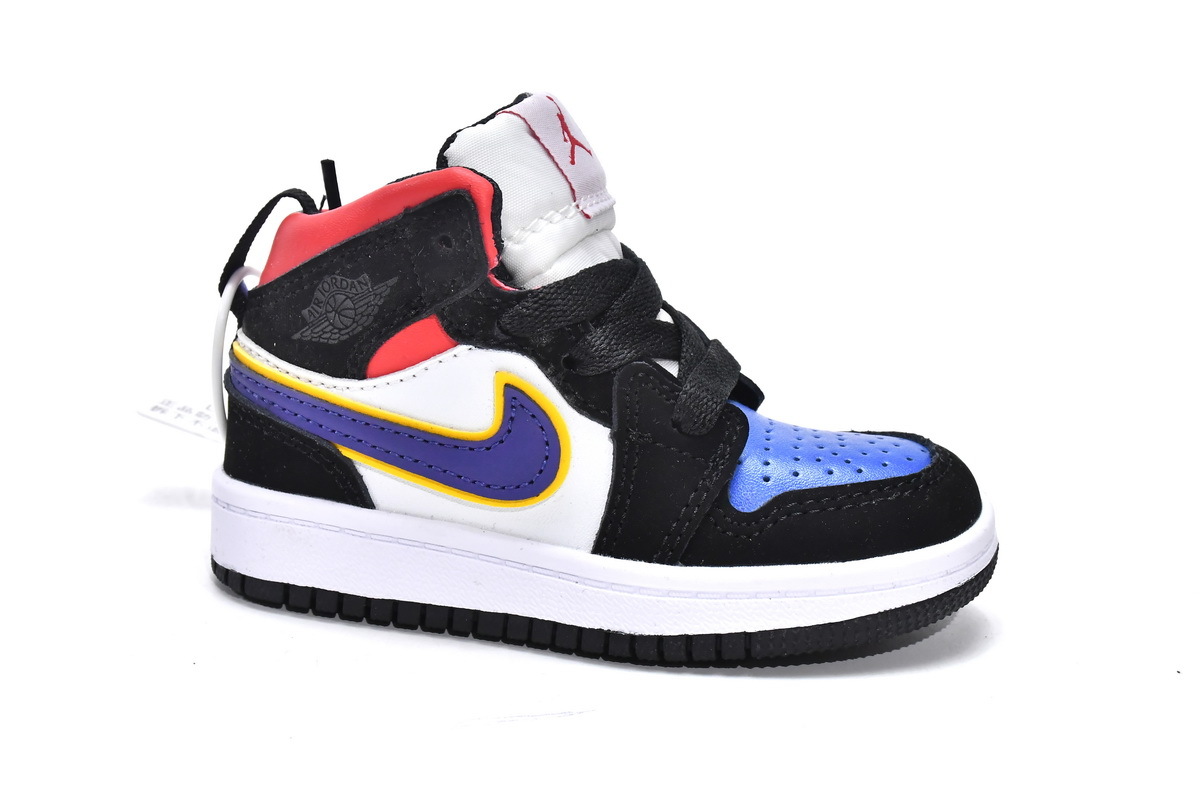 Pkgod Air Jordan 1 Mid PS Lakers Top 3(Kids)