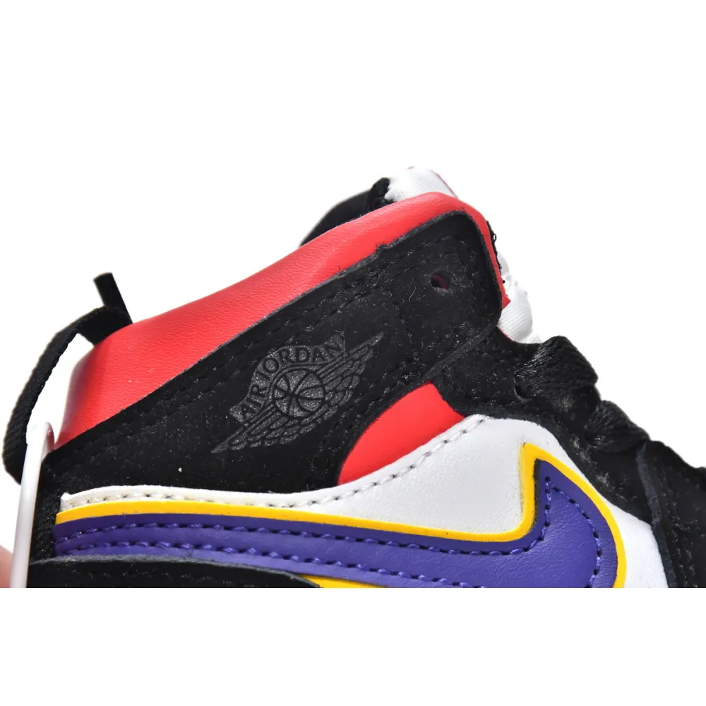 Pkgod Air Jordan 1 Mid PS Lakers Top 3(Kids)