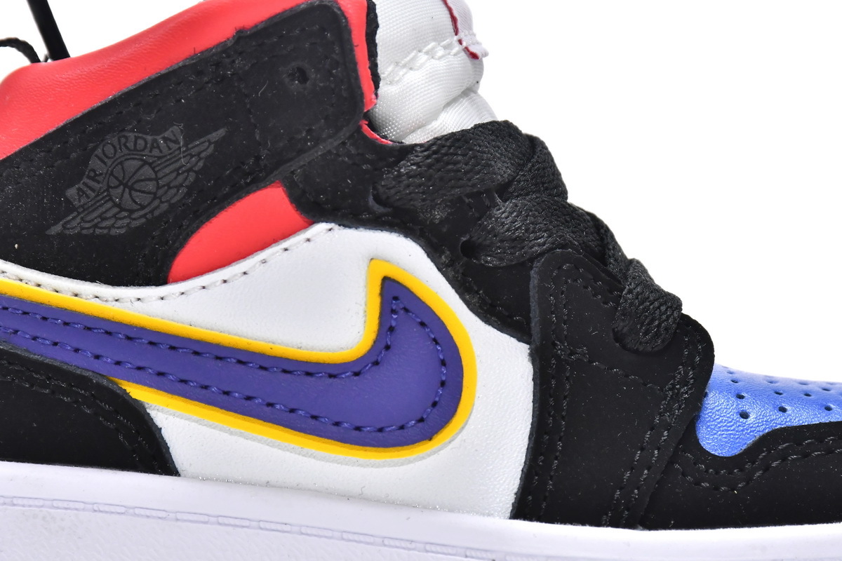Pkgod Air Jordan 1 Mid PS Lakers Top 3(Kids)