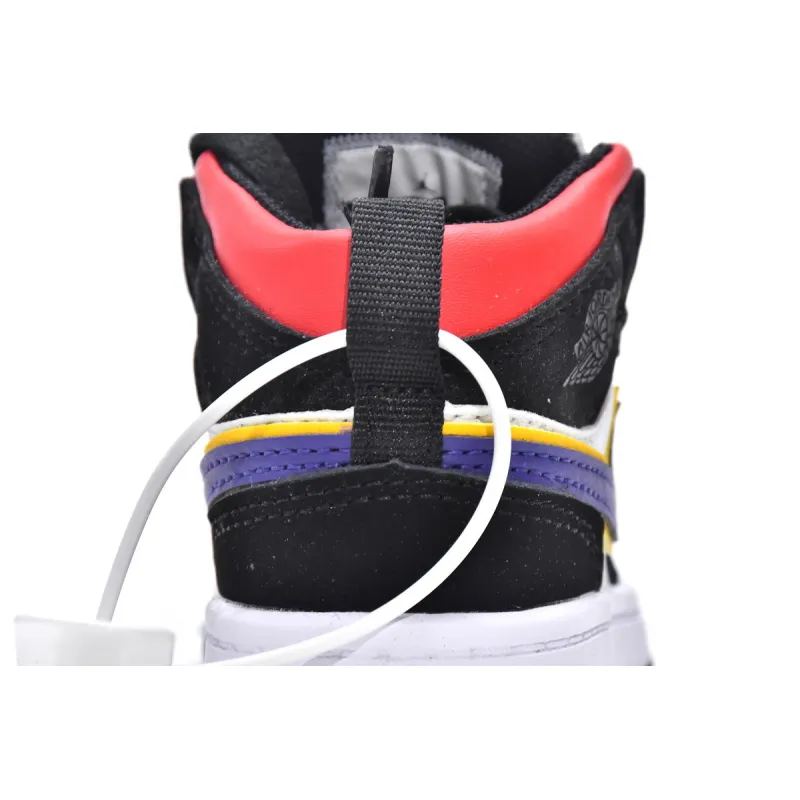 Pkgod Air Jordan 1 Mid PS Lakers Top 3(Kids)