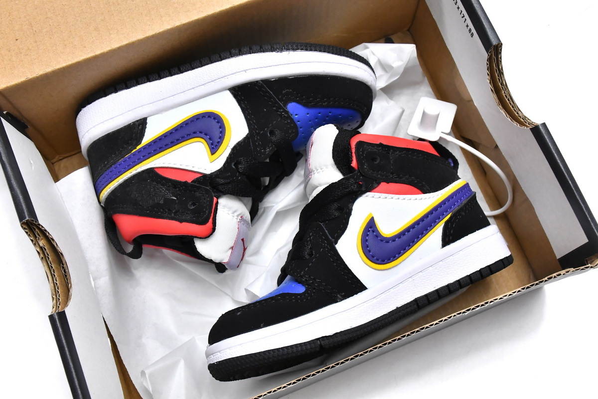 Pkgod Air Jordan 1 Mid PS Lakers Top 3(Kids)