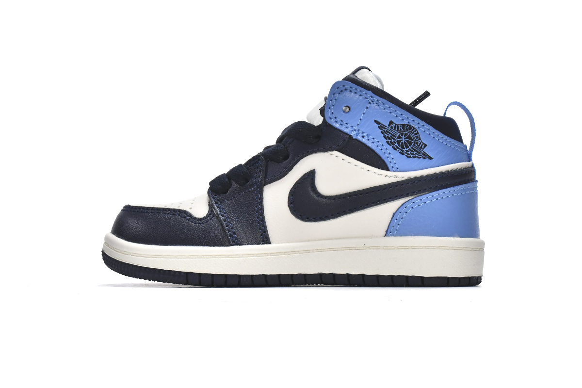 Pkgod Air Jordan 1 Mid PS Obsidian University Blue(kids)