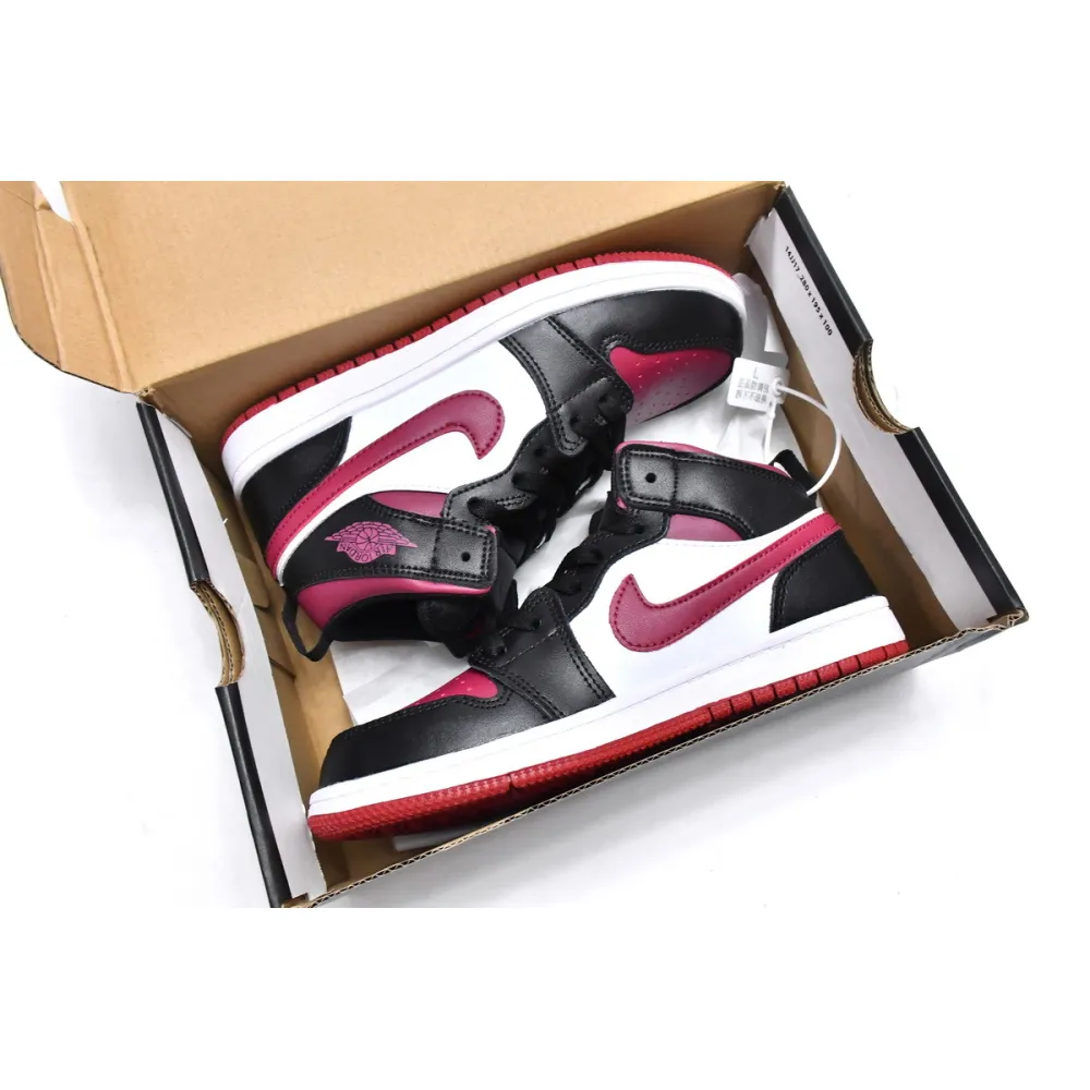 Pkgod Air Jordan 1 Mid PS Red Black Toe（kids）