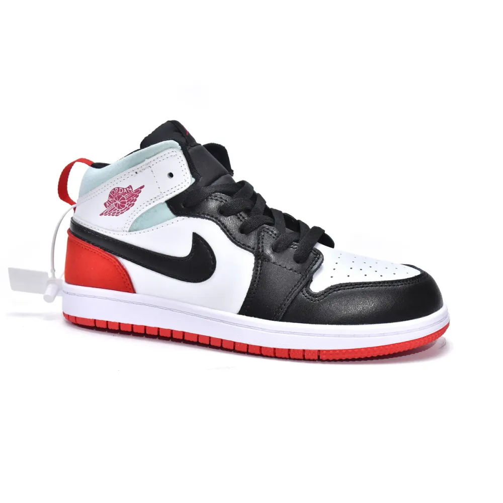 Pkgod Air Jordan 1 Mid PS Red Black Toe（Kids）