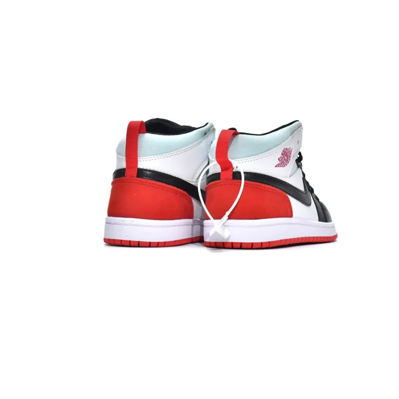 Pkgod Air Jordan 1 Mid PS Red Black Toe（Kids）