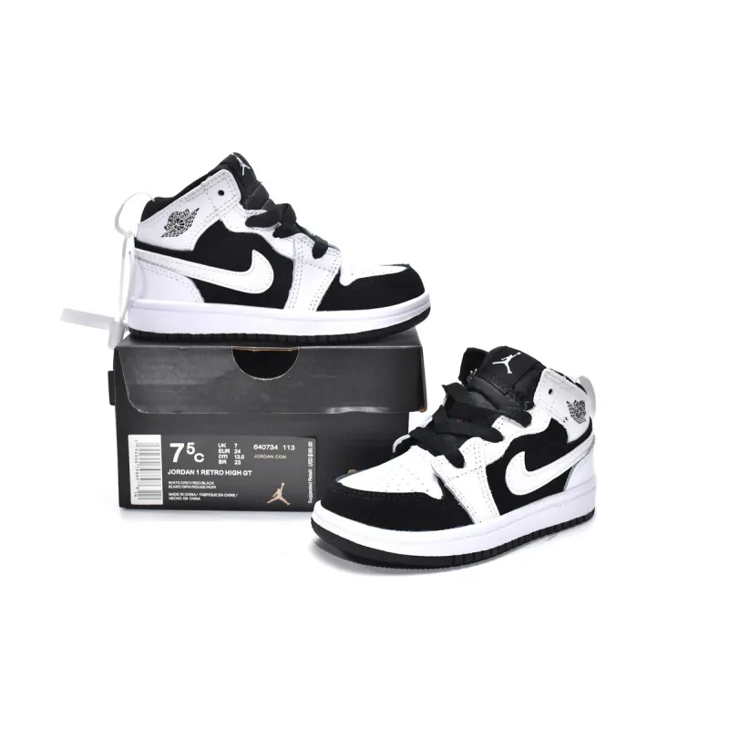 Pkgod Air Jordan 1 Mid PS Tuxedo（Kids）