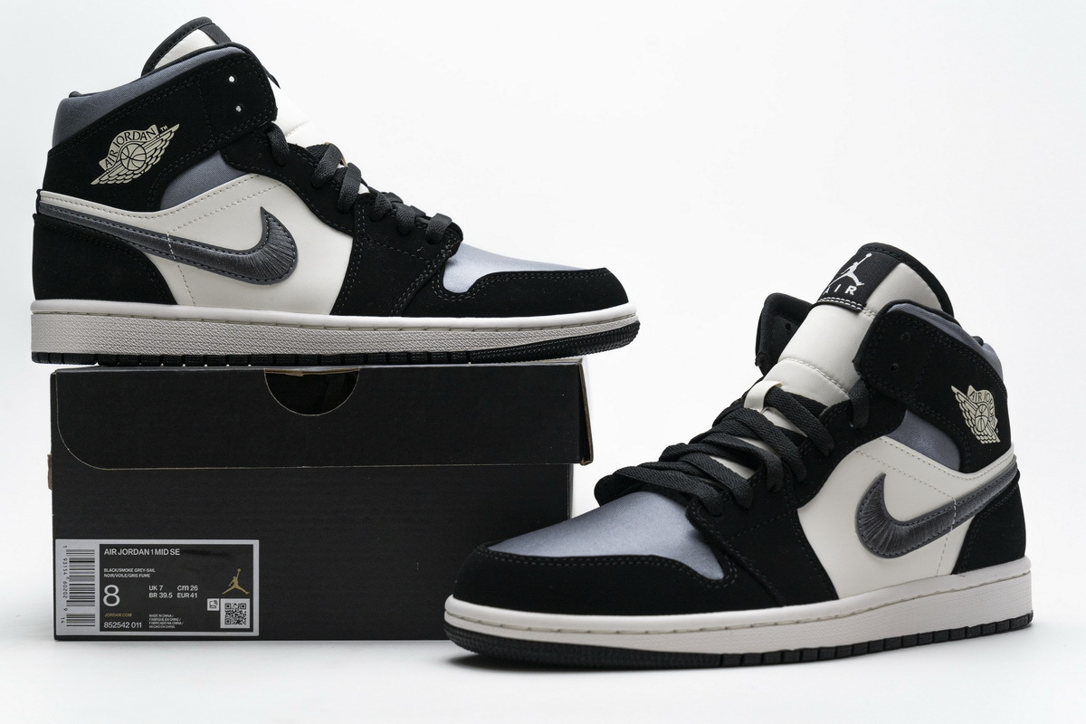 Pkgod Air Jordan 1 Mid Satin Grey