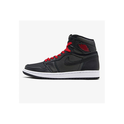 Pkgod Air Jordan 1 Retro High OG Black Satin Gym Red 01