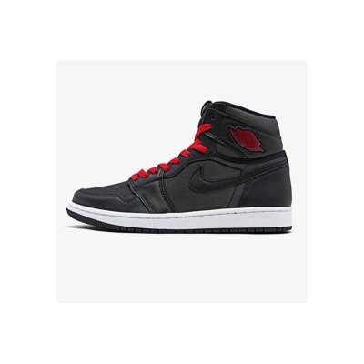 Pkgod Air Jordan 1 Retro High OG Black Satin Gym Red 01