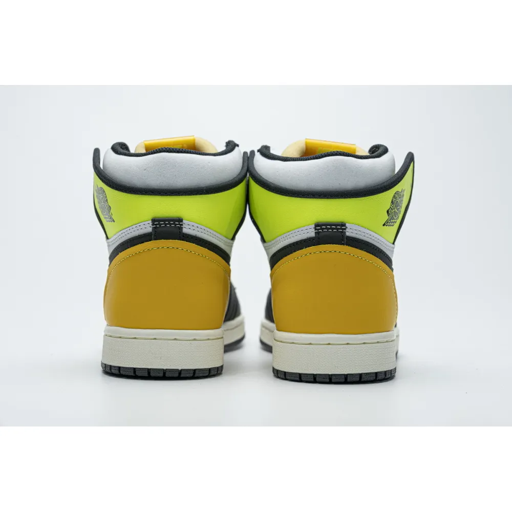 Pkgod Air Jordan 1 Retro High White Black Volt University Gold