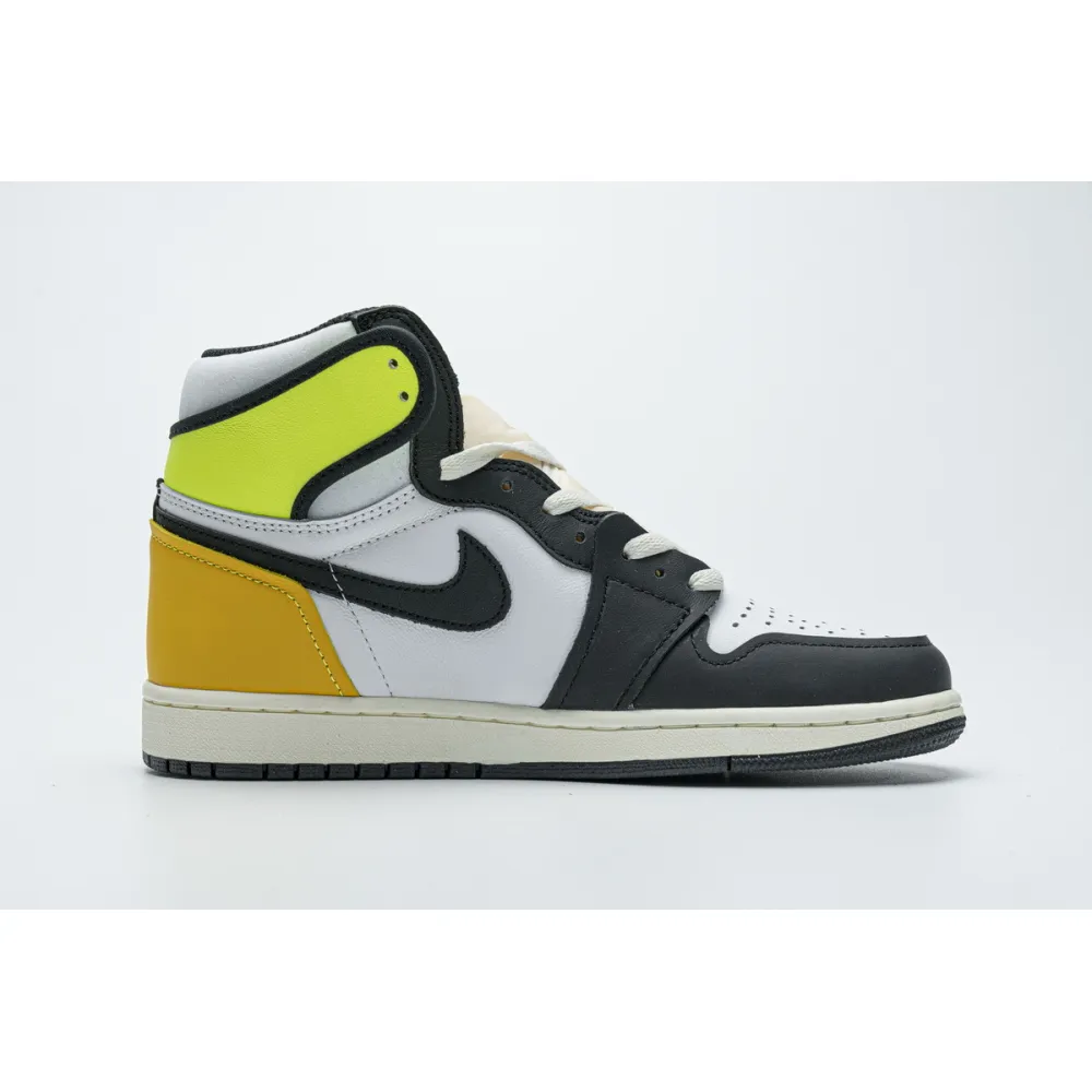 Pkgod Air Jordan 1 Retro High White Black Volt University Gold