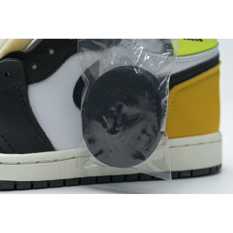 Pkgod Air Jordan 1 Retro High White Black Volt University Gold