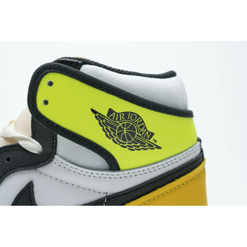 Pkgod Air Jordan 1 Retro High White Black Volt University Gold