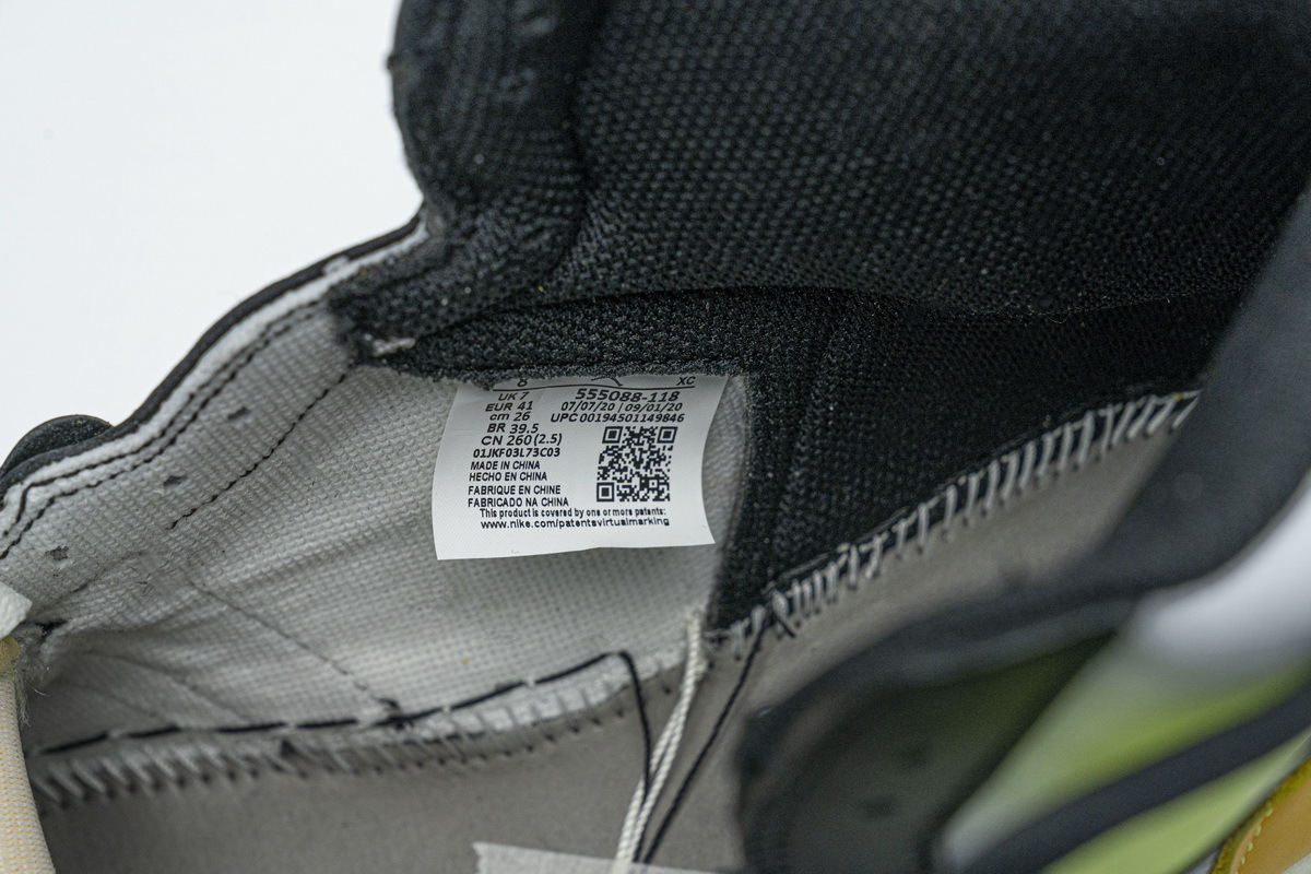 Pkgod Air Jordan 1 Retro High White Black Volt University Gold