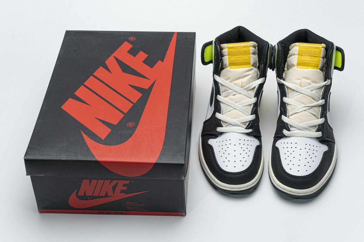Pkgod Air Jordan 1 Retro High White Black Volt University Gold