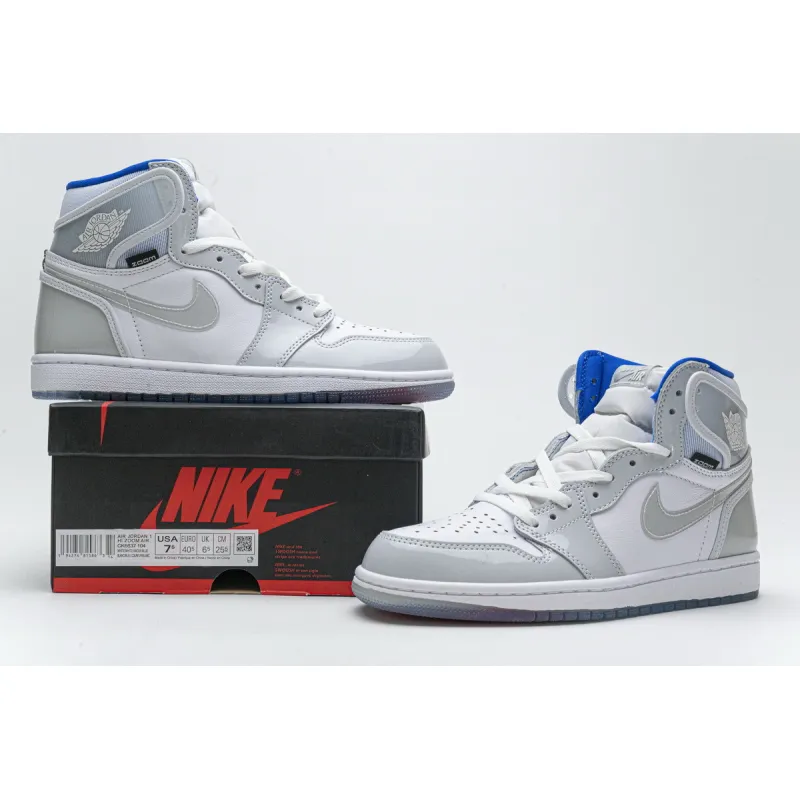 Pkgod Air Jordan 1 Retro High Zoom White Racer Blue