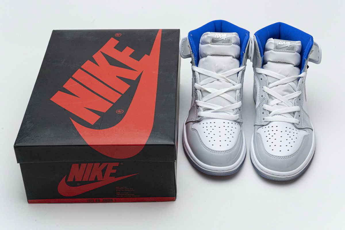 Pkgod Air Jordan 1 Retro High Zoom White Racer Blue