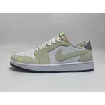 Pkgod Air Jordan 1 Retro Low White Ghost Green Black ​